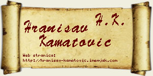 Hranisav Kamatović vizit kartica